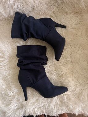 Style & Co. Black Slouchy Mid-Calf Stiletto Boots size 7M